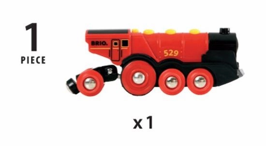 Brio World 33592 Battery Powered Mighty Red Action Locomotive Ages 3 