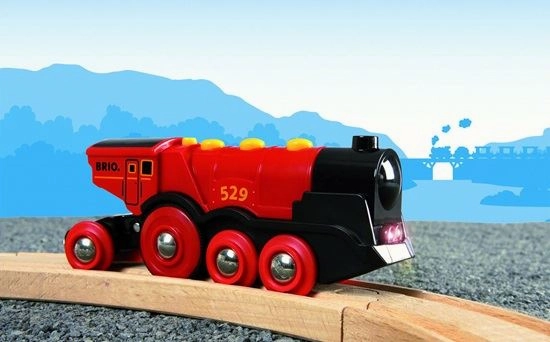 Brio World 33592 Battery Powered Mighty Red Action Locomotive Ages 3 