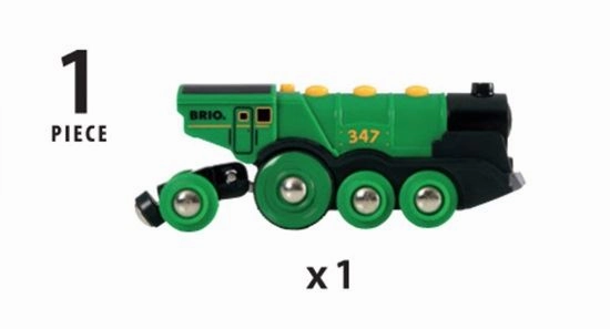 Brio World 33593 Battery Powered Big Green Action Locomotive Ages 3 
