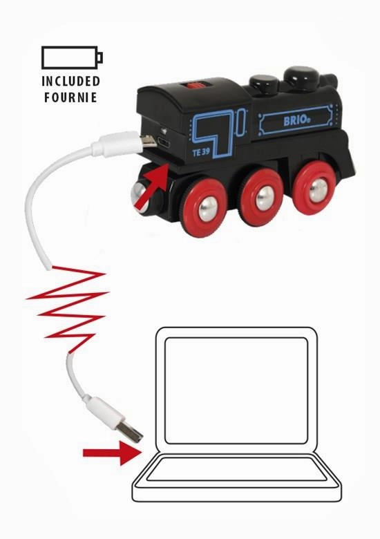 Brio World 33599 Rechargeable Engine With Mini USB Cable for Ages 3 