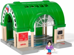 Brio World 33649 Central Train Station Playset with Sound for Ages 3 