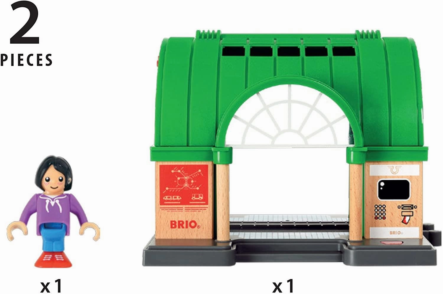 Brio World 33649 Central Train Station Playset with Sound for Ages 3 