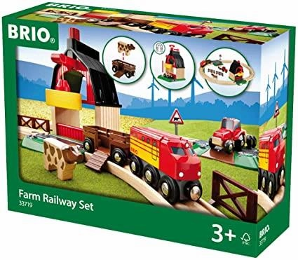 Brio World 33719 Farm Railway Set Interactive Train Toy for Age 3 & Up