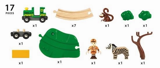 Brio World 33720 Safari Railway Train Set Toy for Children Ages 3 & Up