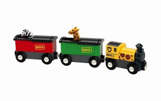 Brio World 33722 Safari Train with Sliding Roof & Animals for Ages 3 