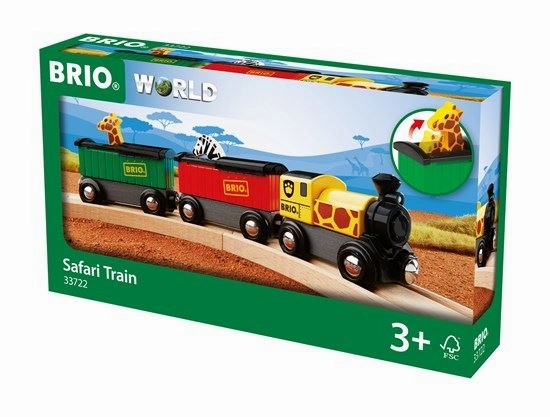 Brio World 33722 Safari Train with Sliding Roof & Animals for Ages 3 