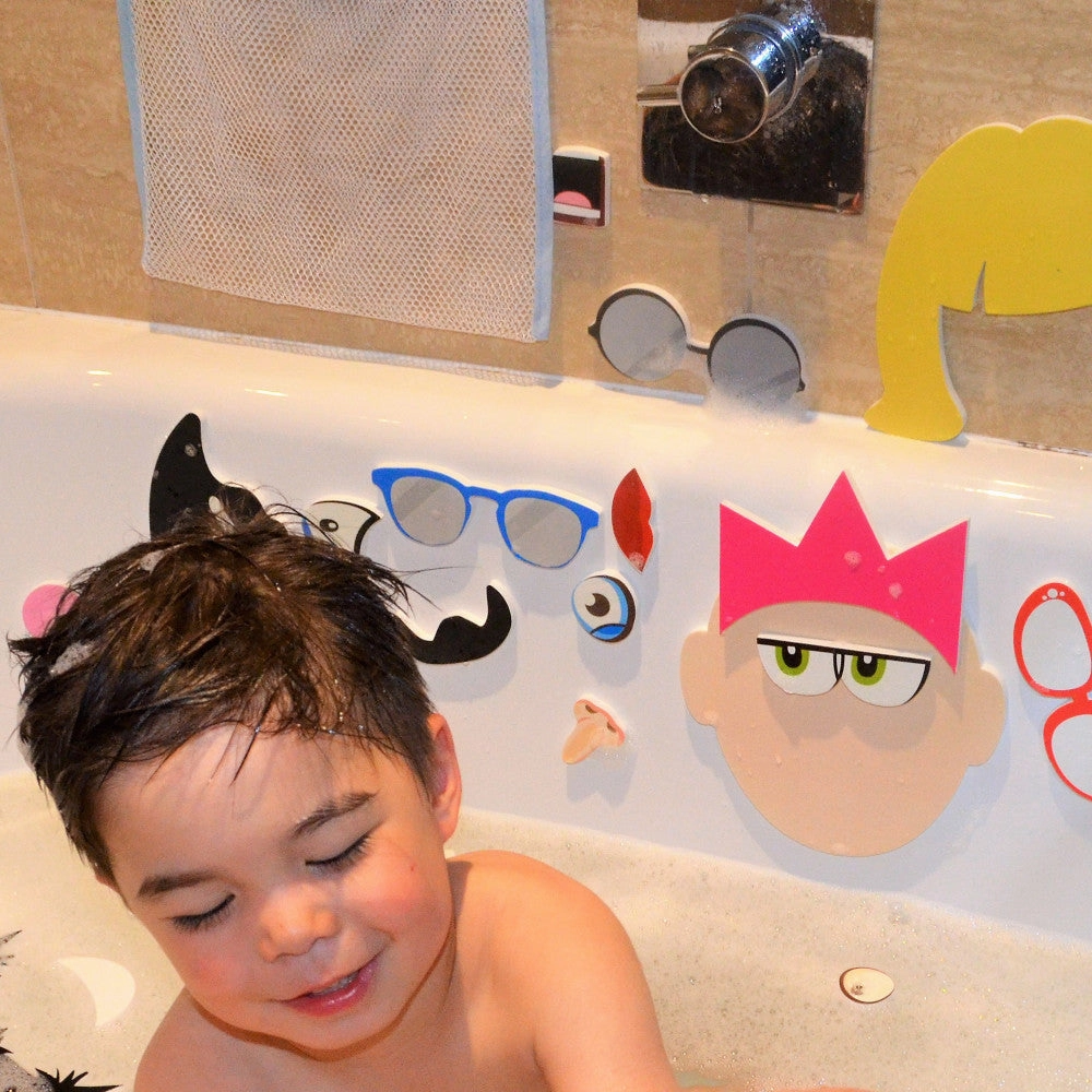 Buddy & Barney Silly Faces 36 Reusable Bath Stickers