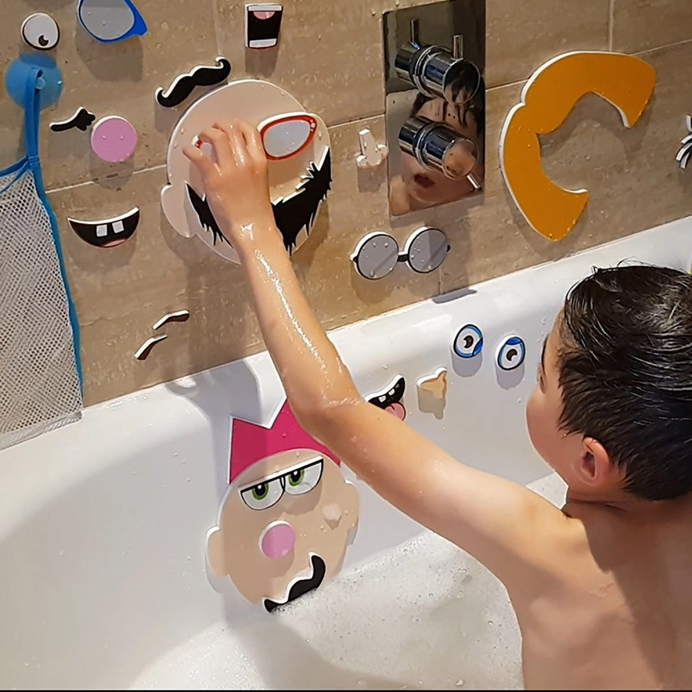 Buddy & Barney Silly Faces 36 Reusable Bath Stickers