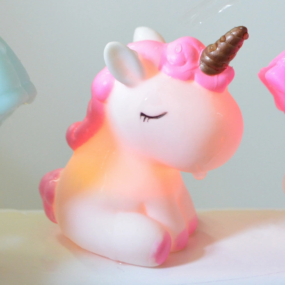 Buddy & Barney Unicorn Bath Time Fun - 3 Piece Light-Up Toy Set