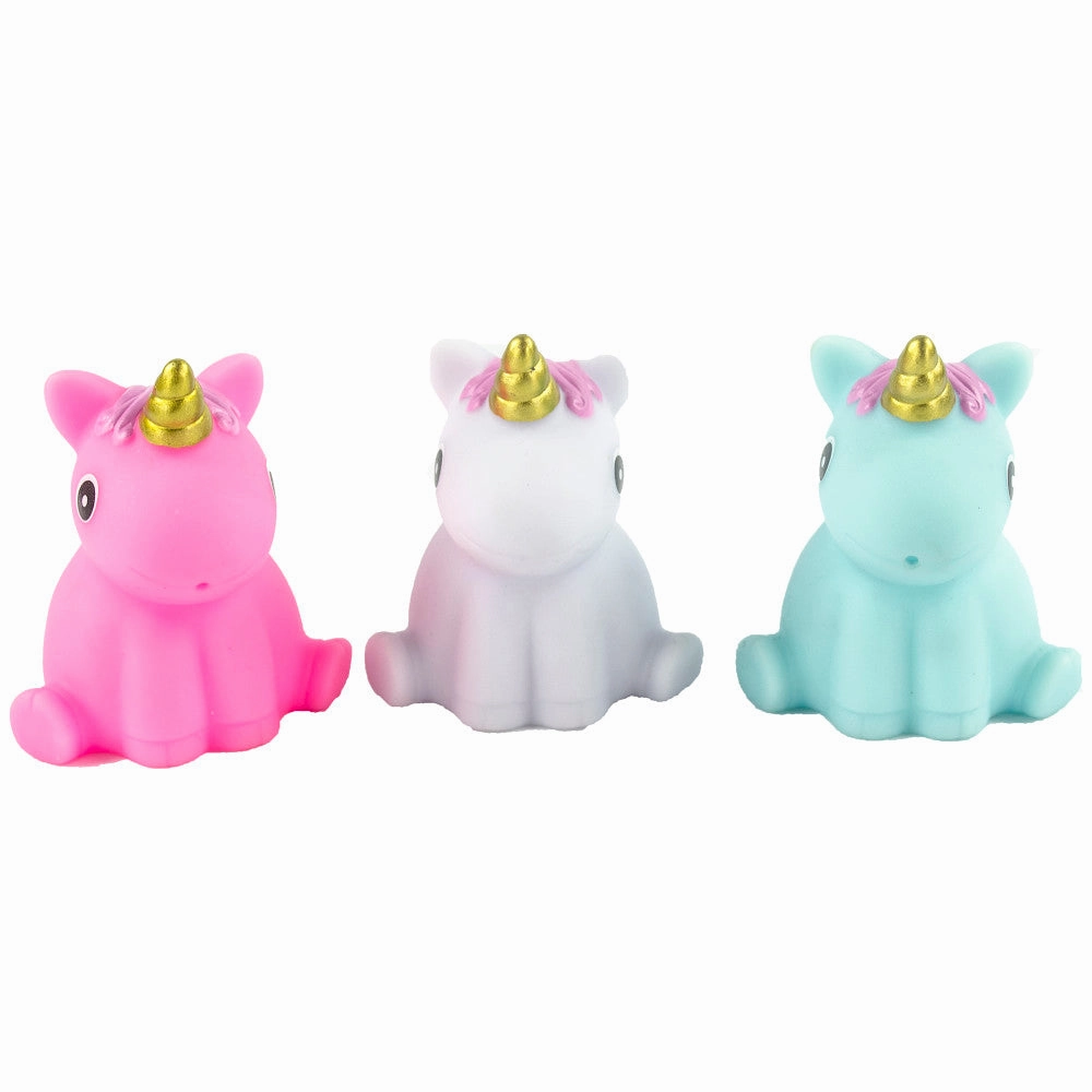 Buddy & Barney Unicorn Bath Time Fun - 3 Piece Light-Up Toy Set