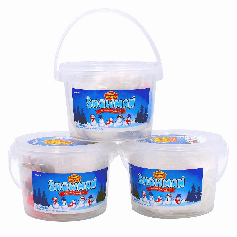 Build Buddiez Snowman Foam Craft Kit 3-Pack  Create, Play, Display for Kids 5 