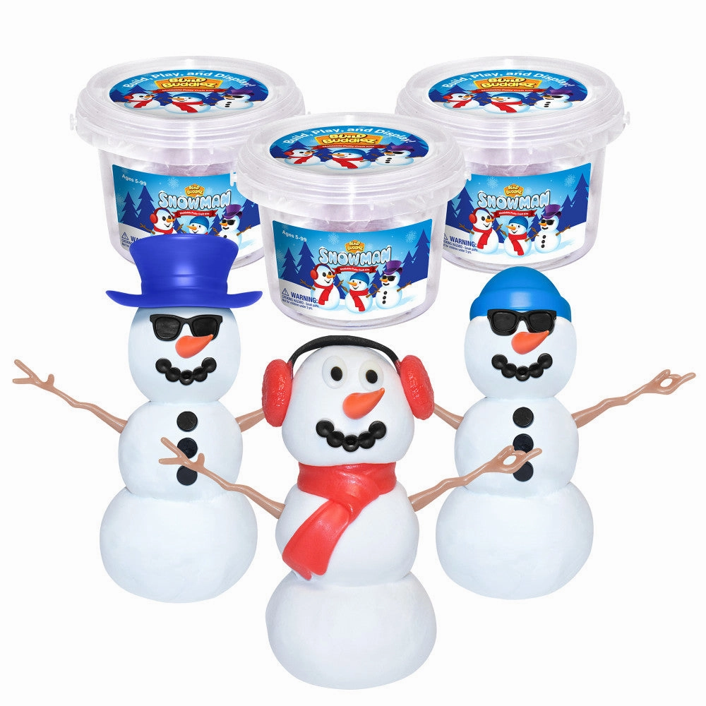 Build Buddiez Snowman Foam Craft Kit 3-Pack  Create, Play, Display for Kids 5 