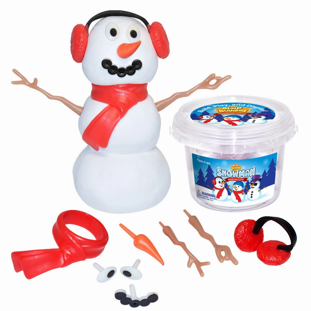 Build Buddiez Snowman Foam Craft Kit 3-Pack  Create, Play, Display for Kids 5 