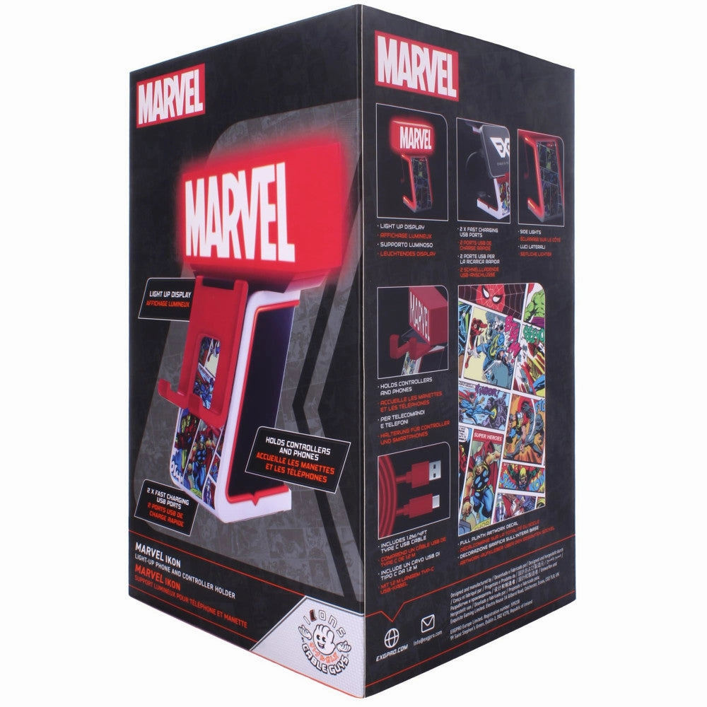 Cable Guys LED IKONS - Marvel Red Brick Logo - Illuminated Device Holder