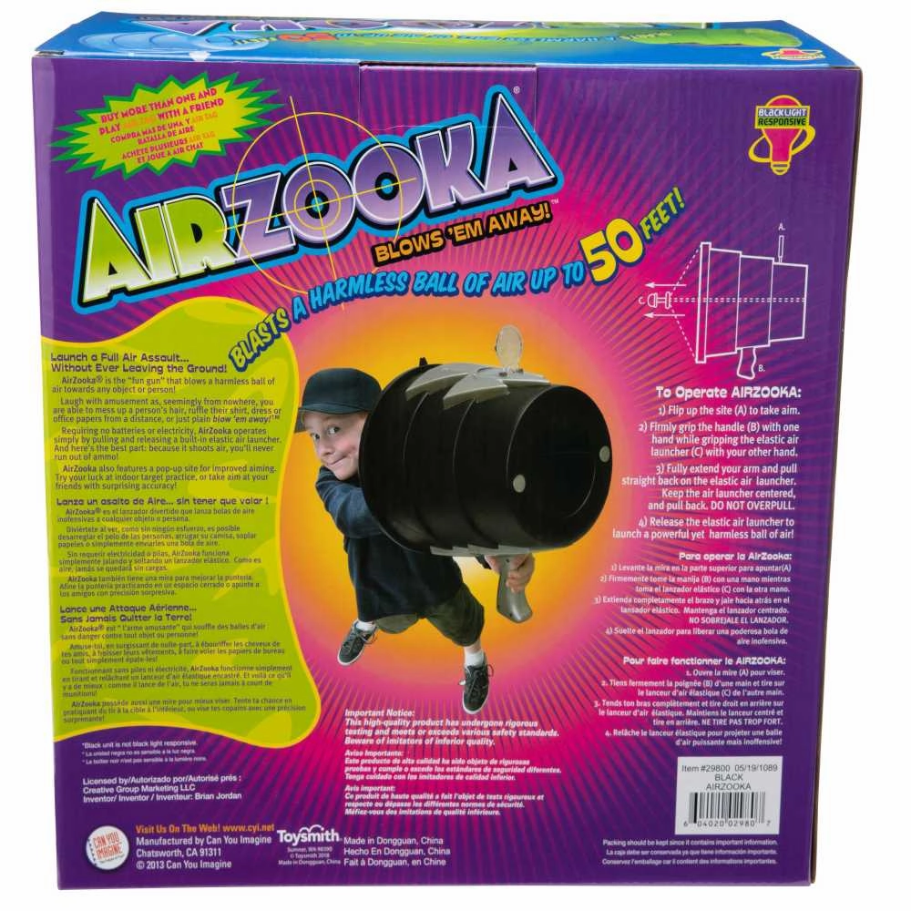 Can You Imagine Airzooka Air Shooter, Black