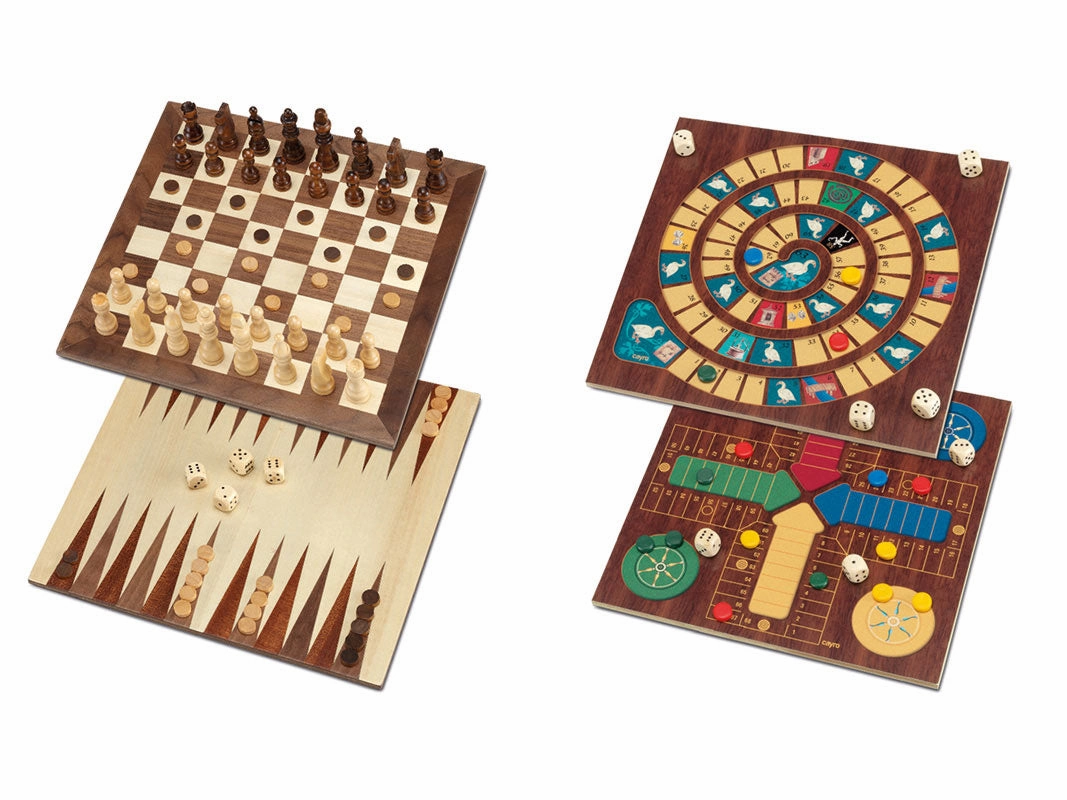 Cayro 5-In-1 Wooden Games Set