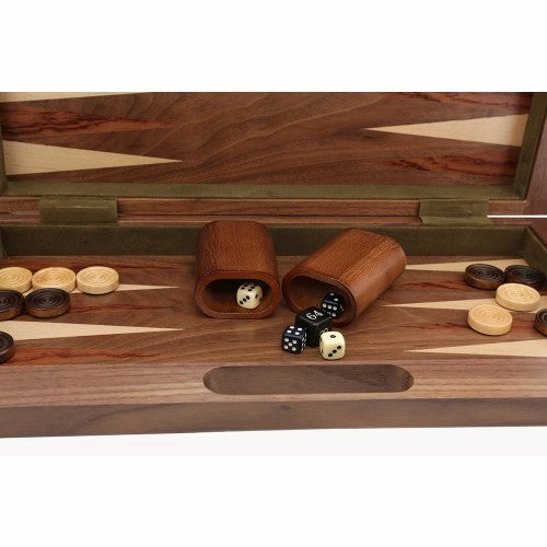 Chess/Checkers/Backgammon - Folding Walnut - 16"