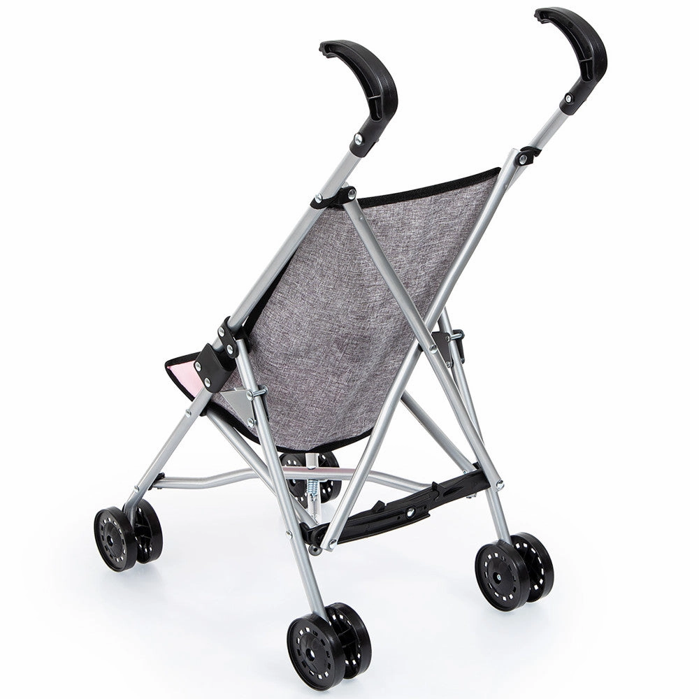 Chic Grey Doll Umbrella Stroller for 18-inch Dolls