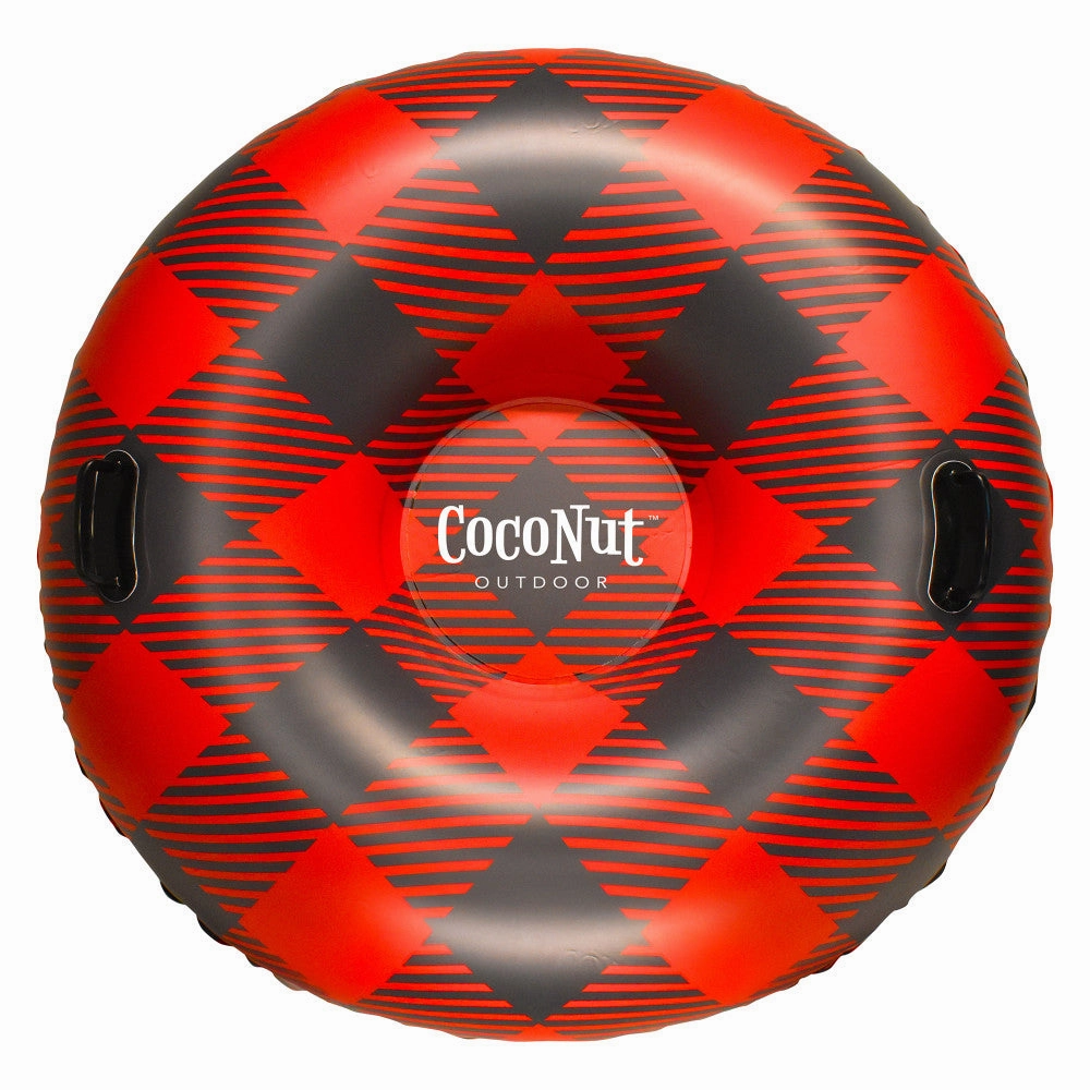 CocoNut Outdoor Buffalo Plaid 48" Jumbo Snow Tube - Red & Black