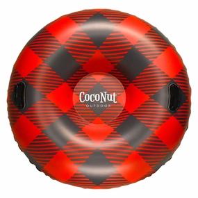 CocoNut Outdoor Buffalo Plaid 48" Jumbo Snow Tube - Red & Black