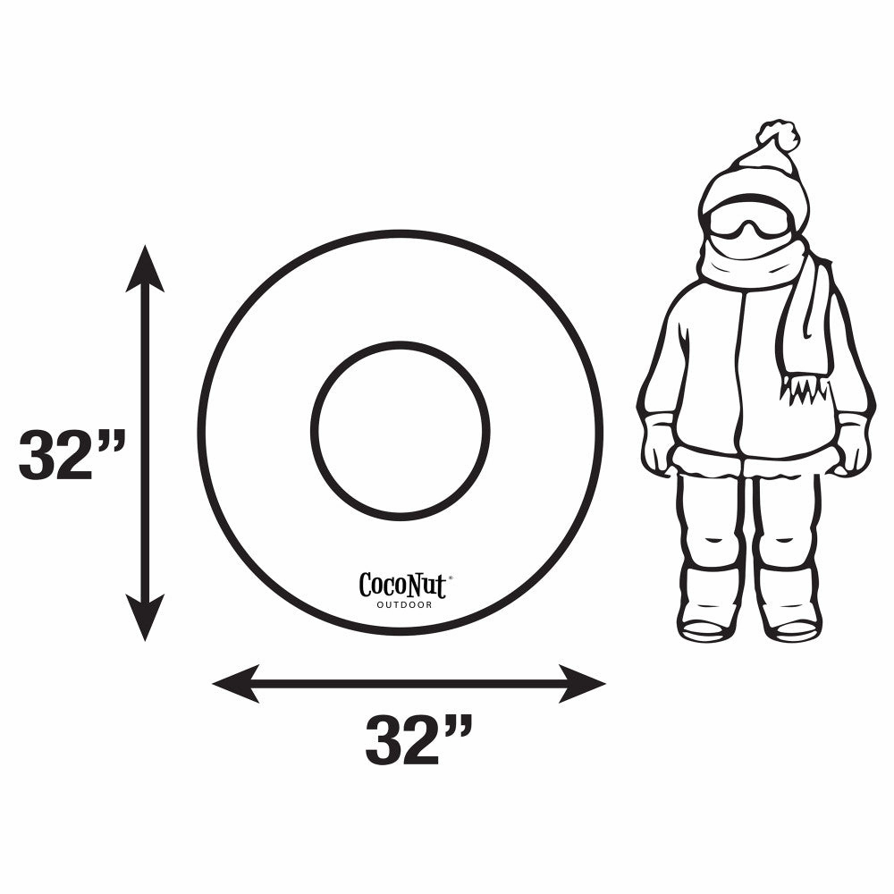CocoNut Outdoor Inflatable Snow Day Bear & Penguin 32" Junior Snow Tube