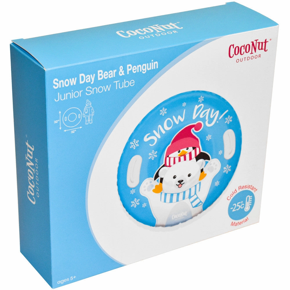CocoNut Outdoor Inflatable Snow Day Bear & Penguin 32" Junior Snow Tube