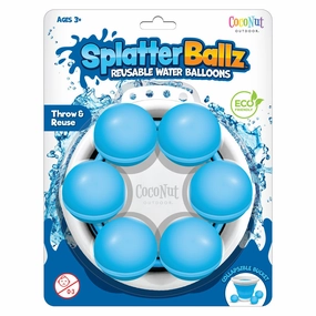 CocoNut Outdoor SplatterBallz Magnetic Water Balloon Battle Kit - Blue, Outdoor Games for Kids 5 