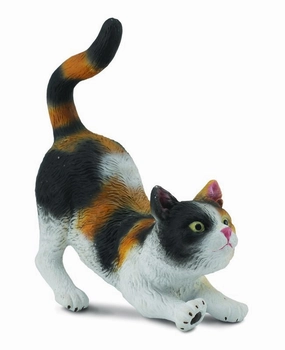 Collecta 3-Colour House Cat Stretching Figure (Green)
