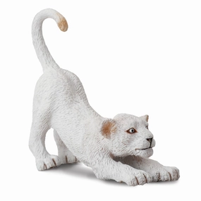 Collecta White Lion Cub Stretching (Green)