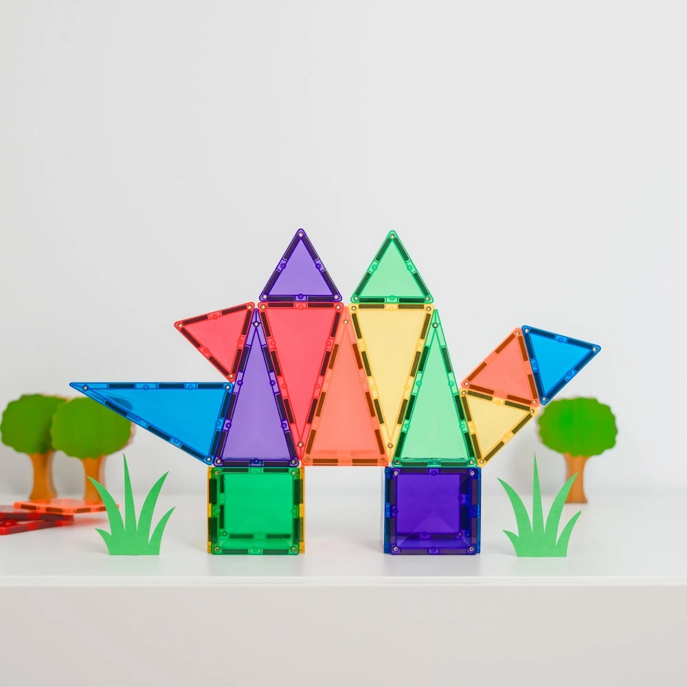 CONNETIX Magnetic Tiles 24 Piece Rainbow Mini Pack