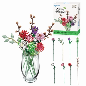 Contixo BK03 Spring Bouquet Floral Collection Building Block Set - 1237 PCS