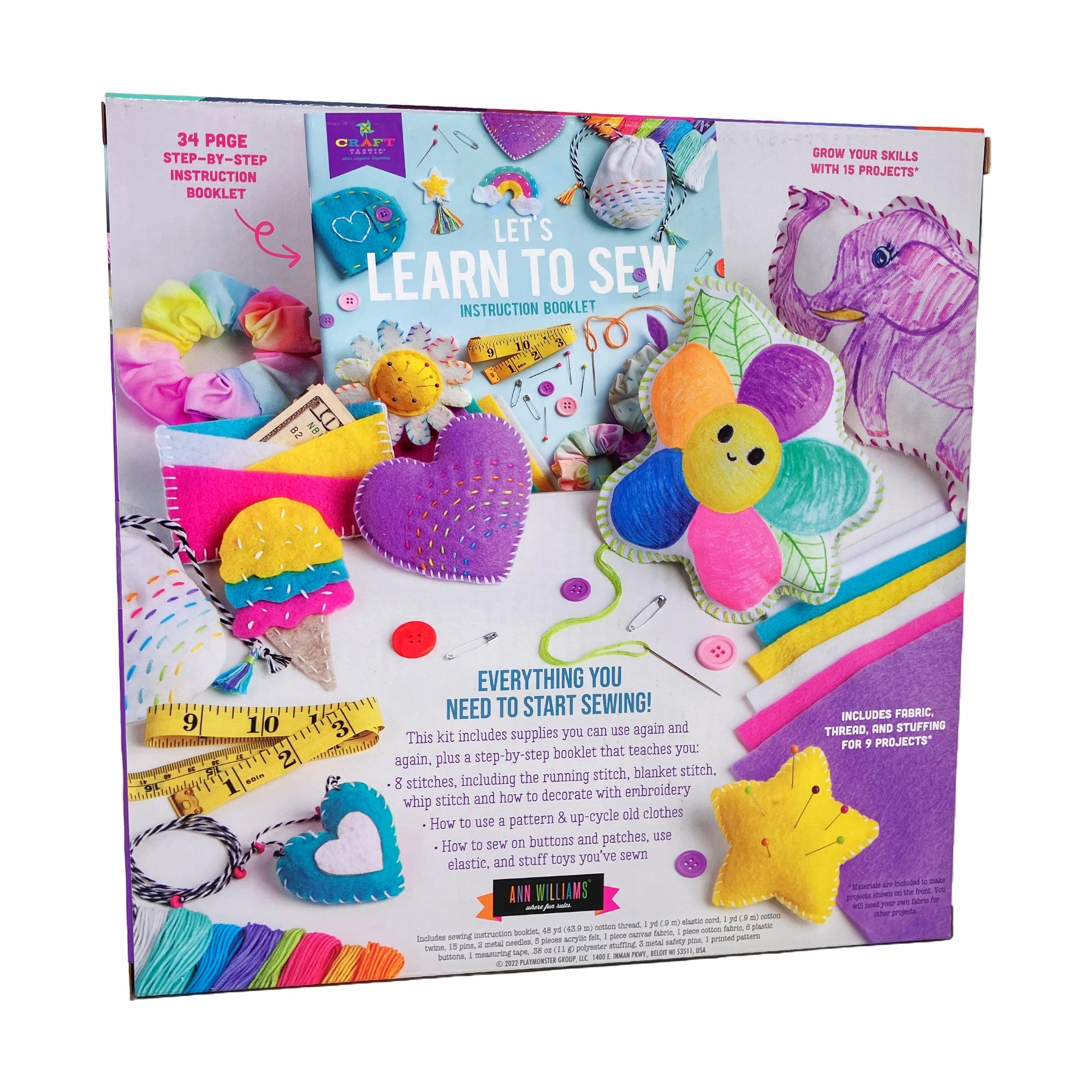 Craft-tastic Beginner's Sewing Kit - Let's Learn to Sew