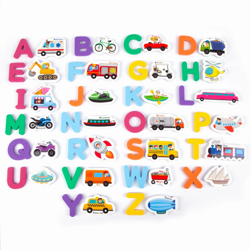 Crayola ABC Matching Magnet Set - Vehicle-To-Go - Colorful Learning Game for Toddlers 3 