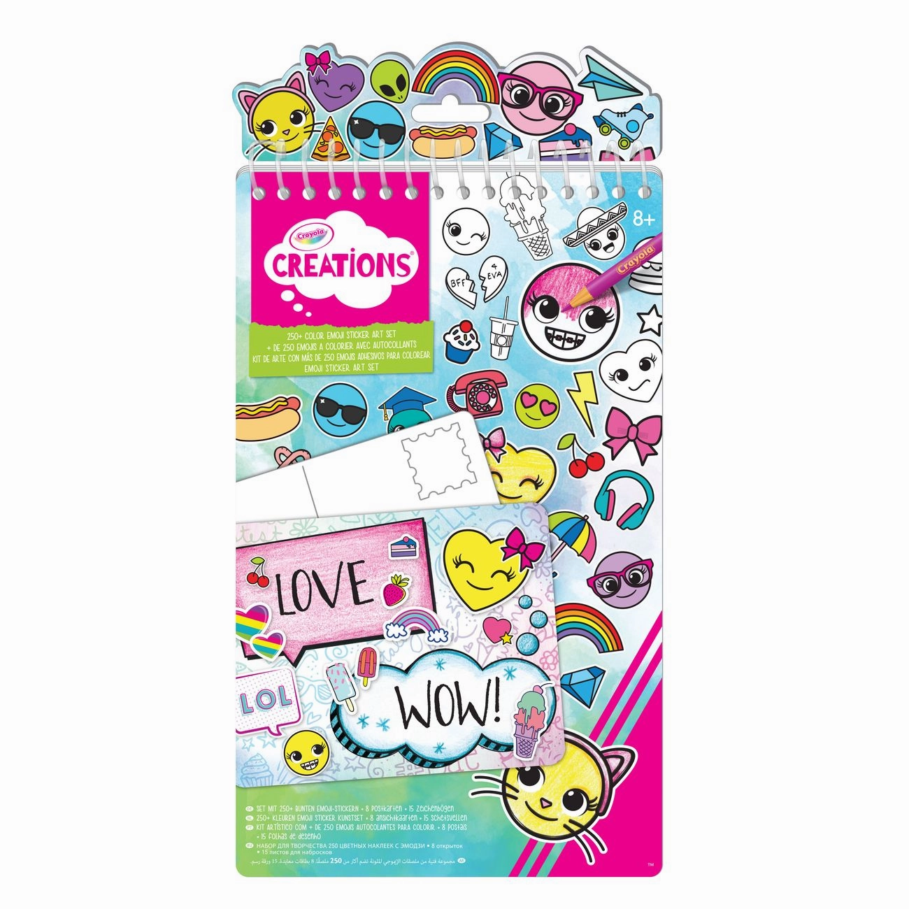 CRAYOLA CREATIONS 250  COLOR EMOJI STICKER ART SET