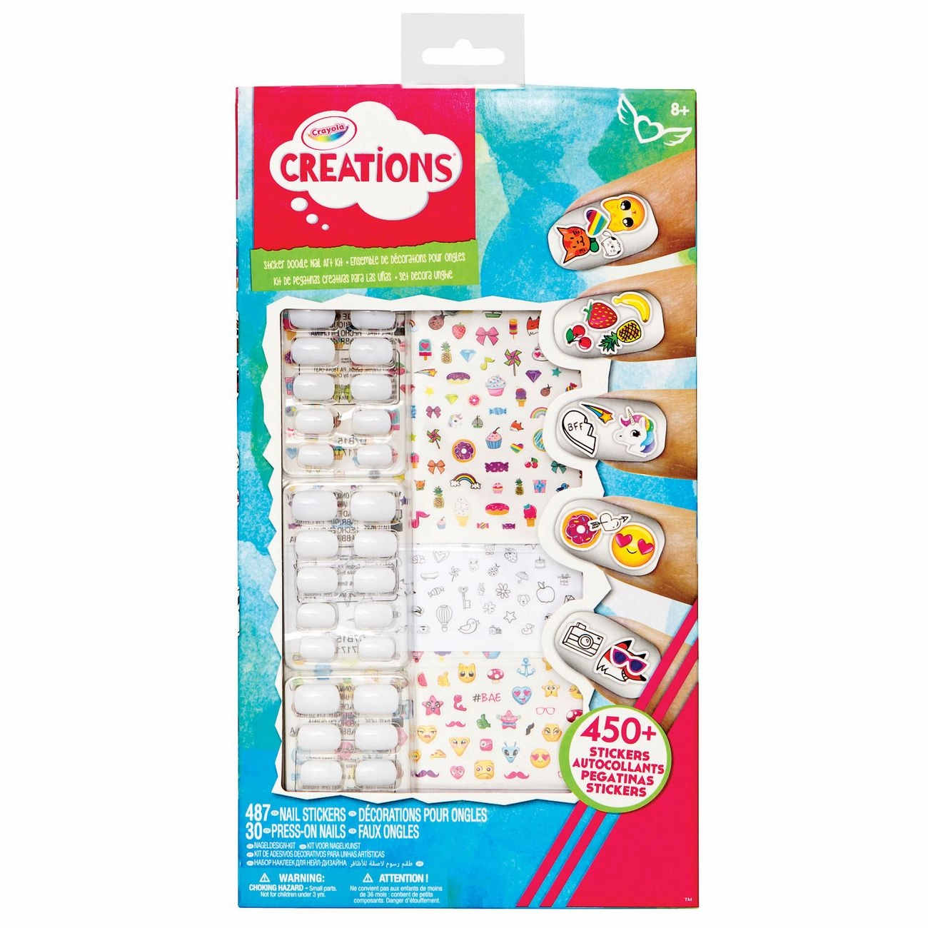 CRAYOLA CREATIONS STICKER DOODLE NAIL ART KIT