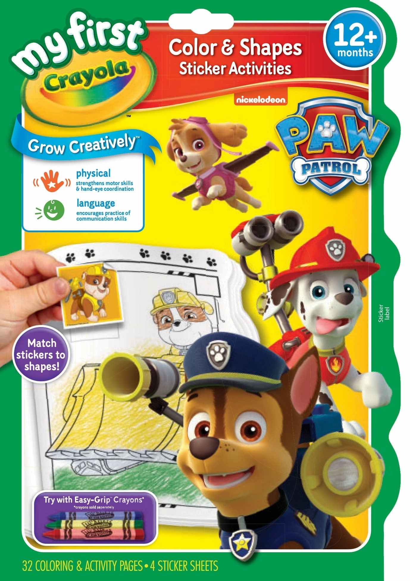 Crayola PAW Patrol My First Colour & Shapes Sticker Activity Book