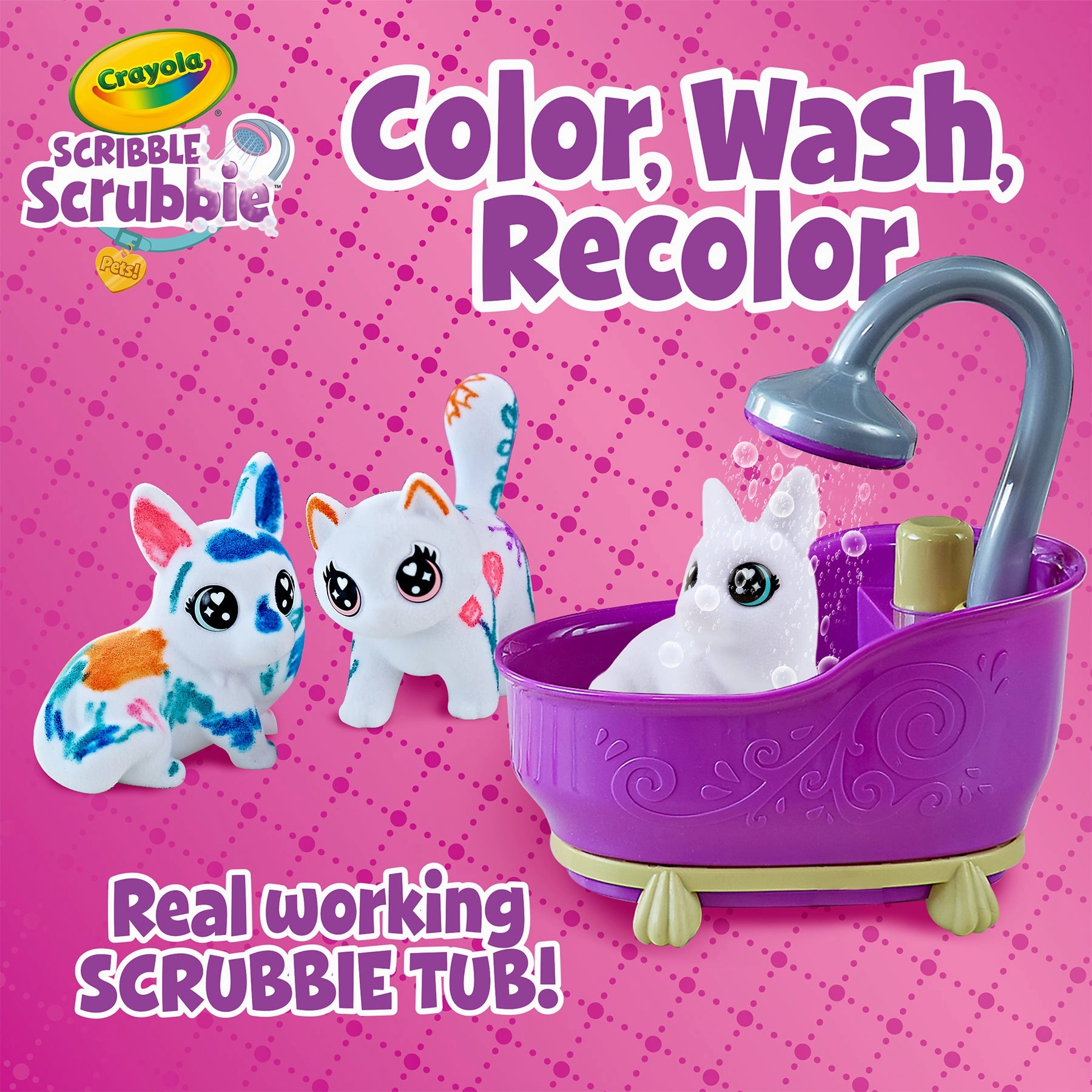 Crayola Scribble Scrubbie Pets! Color & Wash Playset