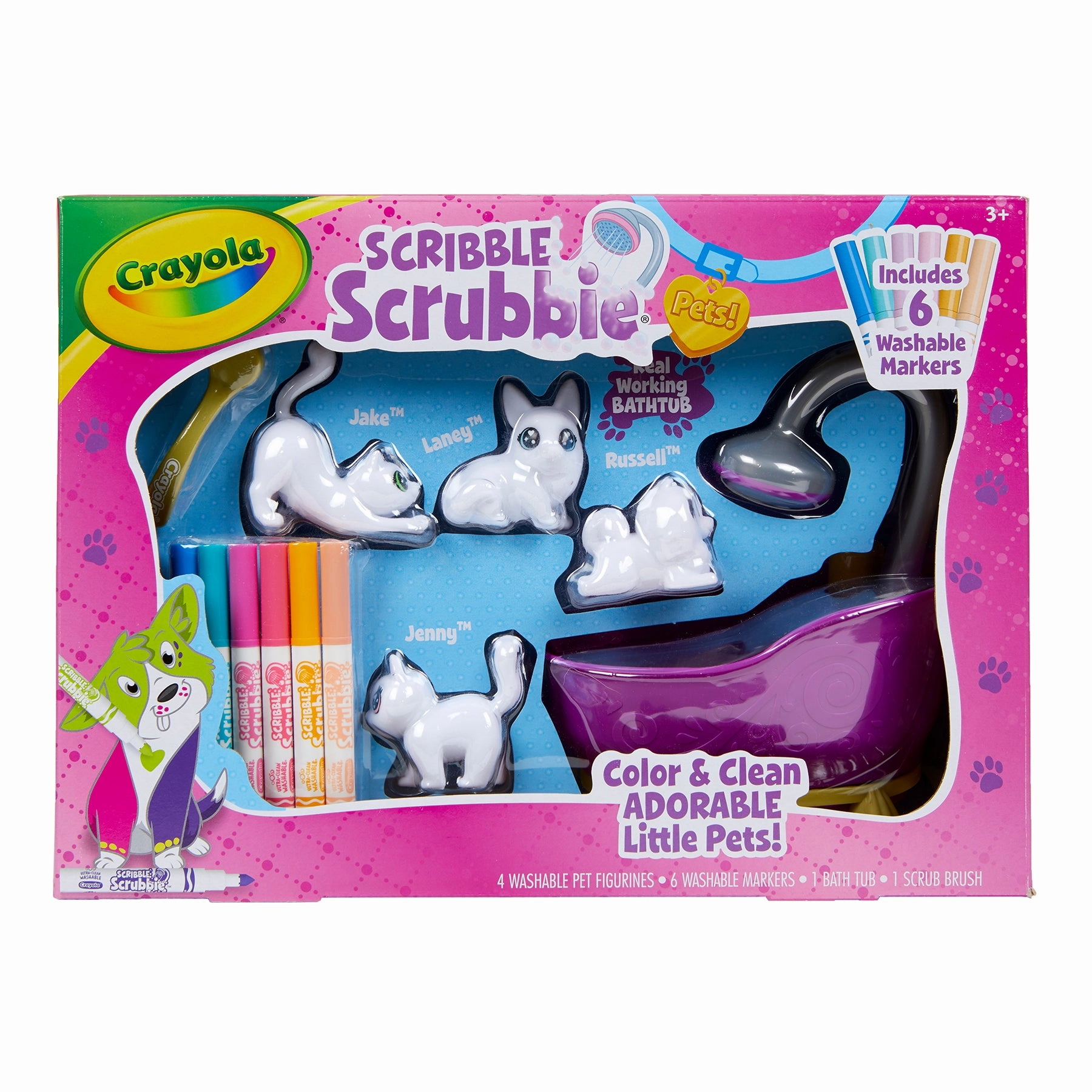 Crayola Scribble Scrubbie Pets! Color & Wash Playset