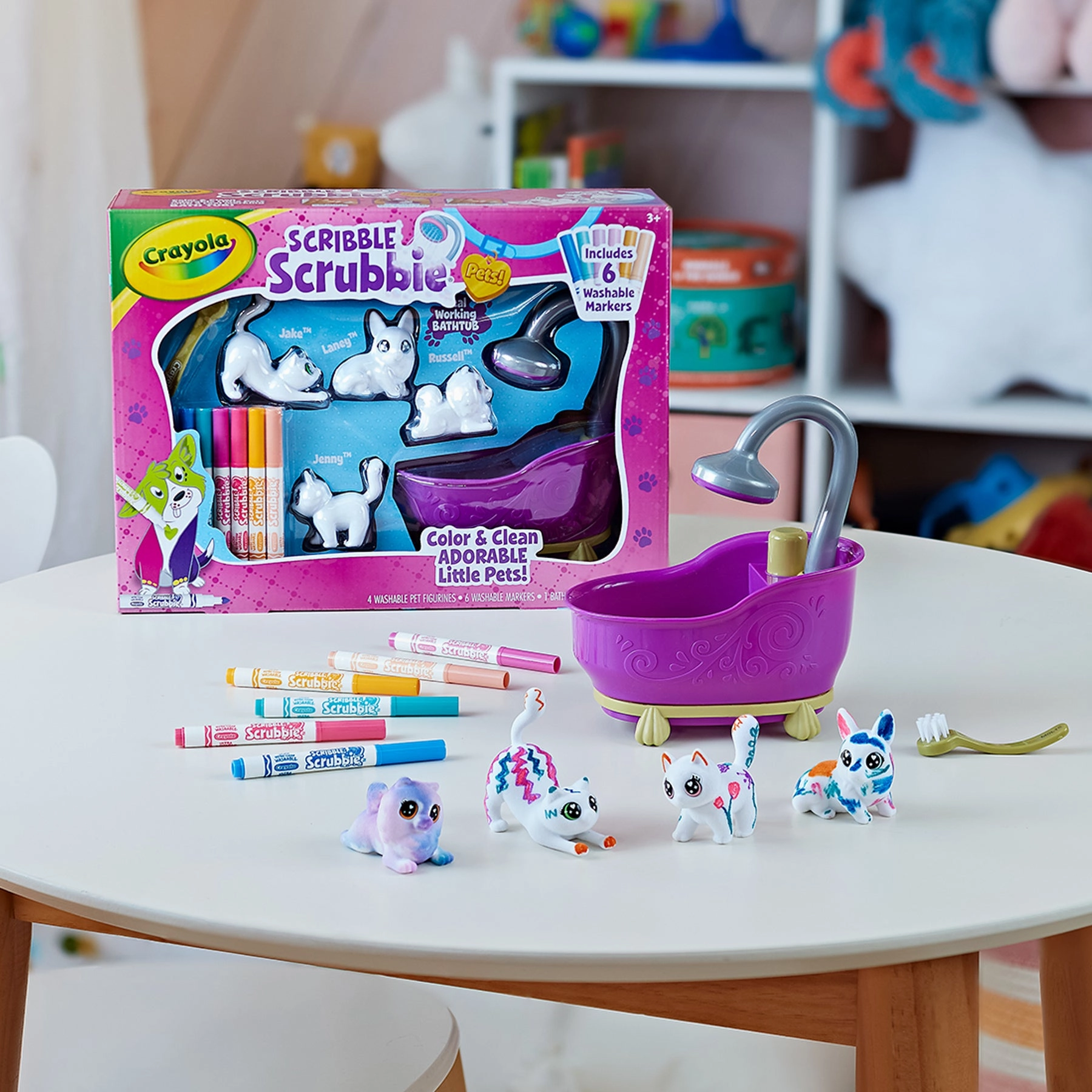 Crayola Scribble Scrubbie Pets! Color & Wash Playset