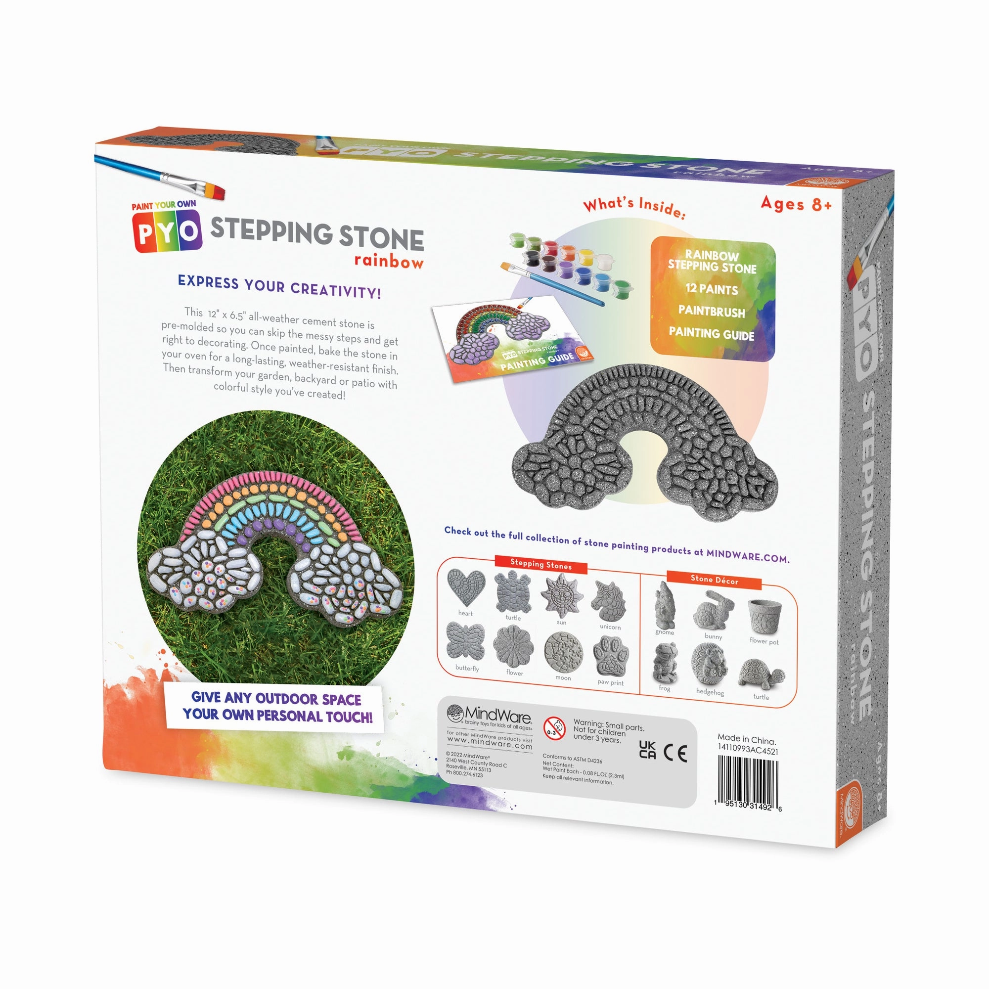Creative Escapes Rainbow Stepping Stone Paint Kit - Multicolor