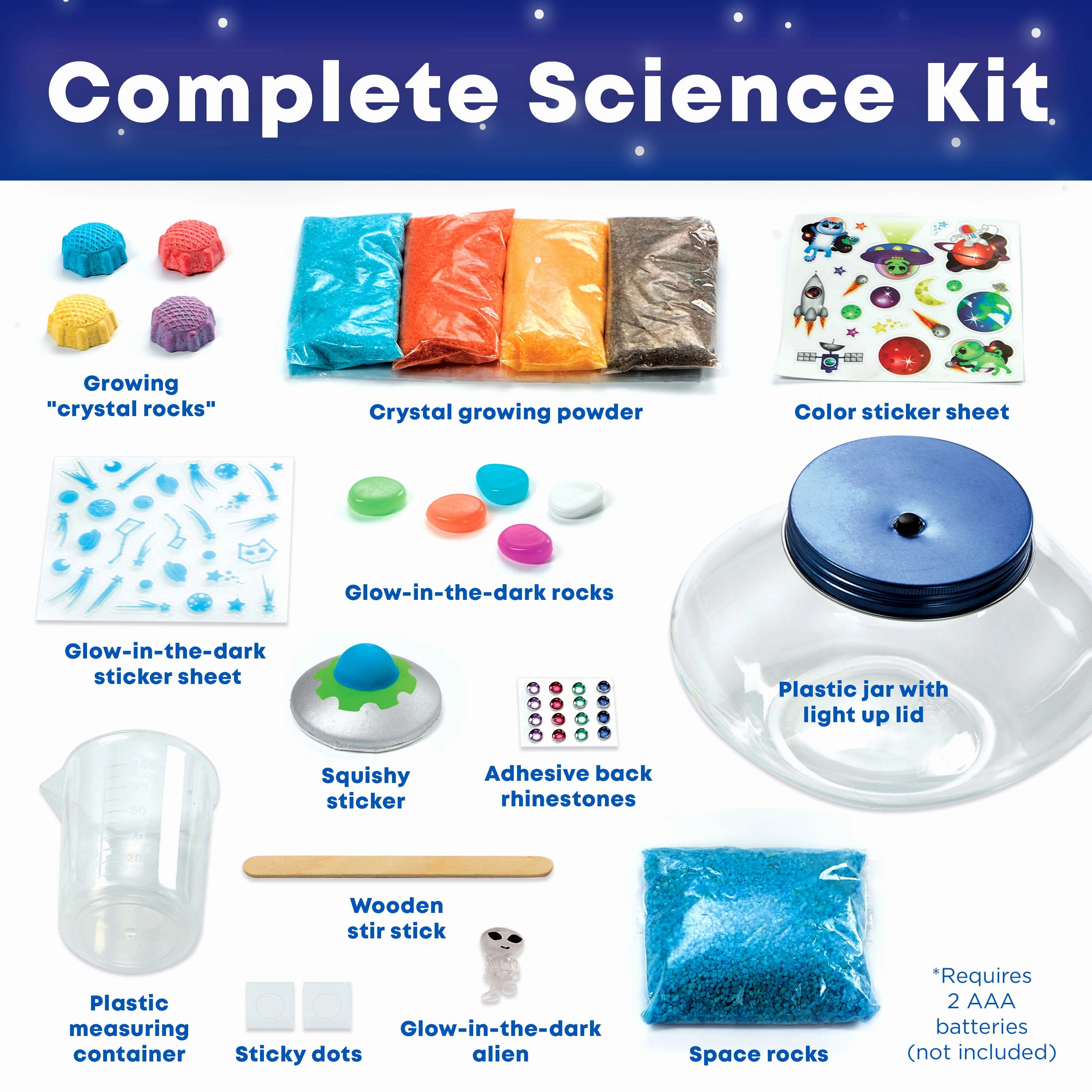Creativity for Kids Crystal Space Terrarium - Glow-in-the-Dark Science Kit