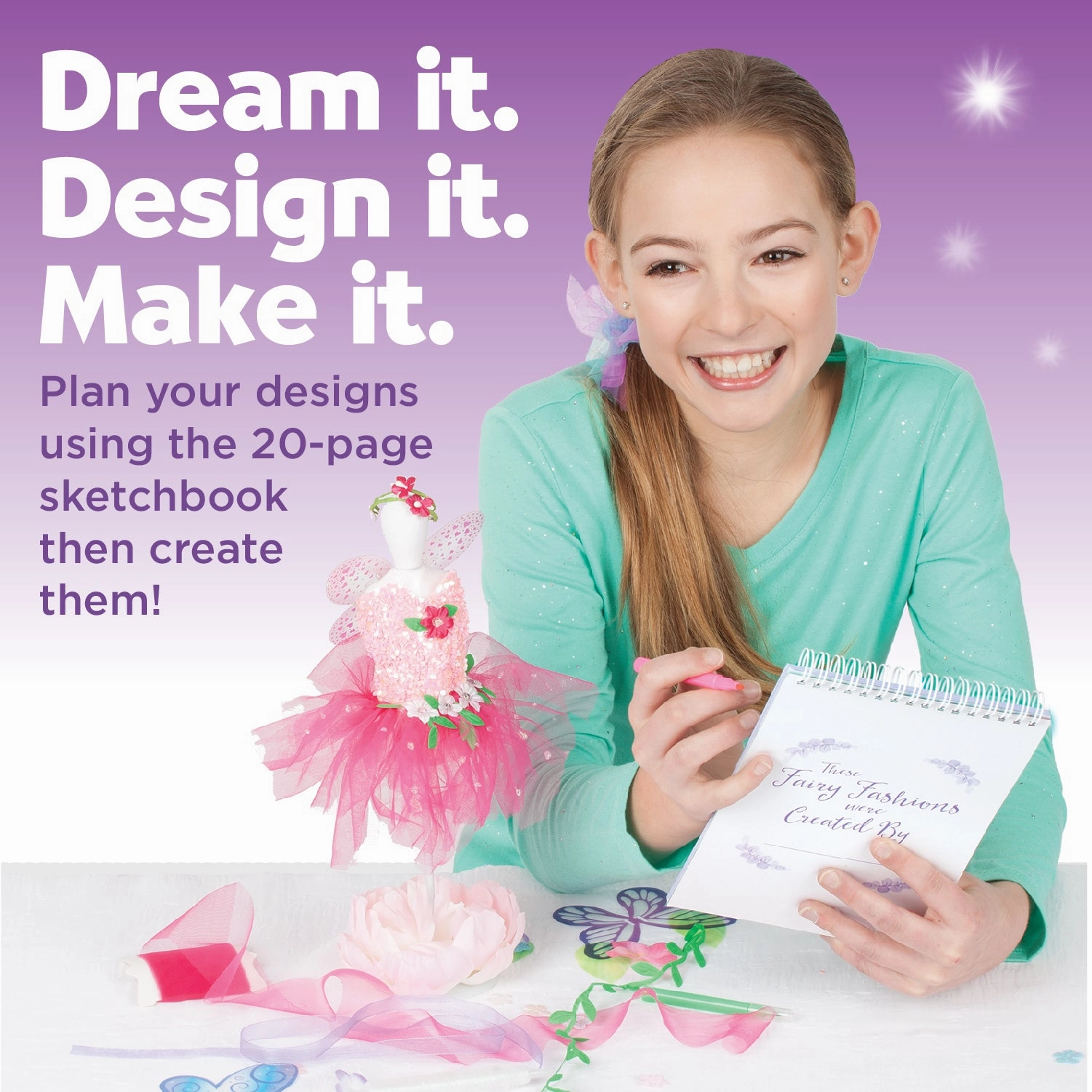 Creativity for Kids Designed by You Fairy Fashions - No-Sew Dress-Up Kit