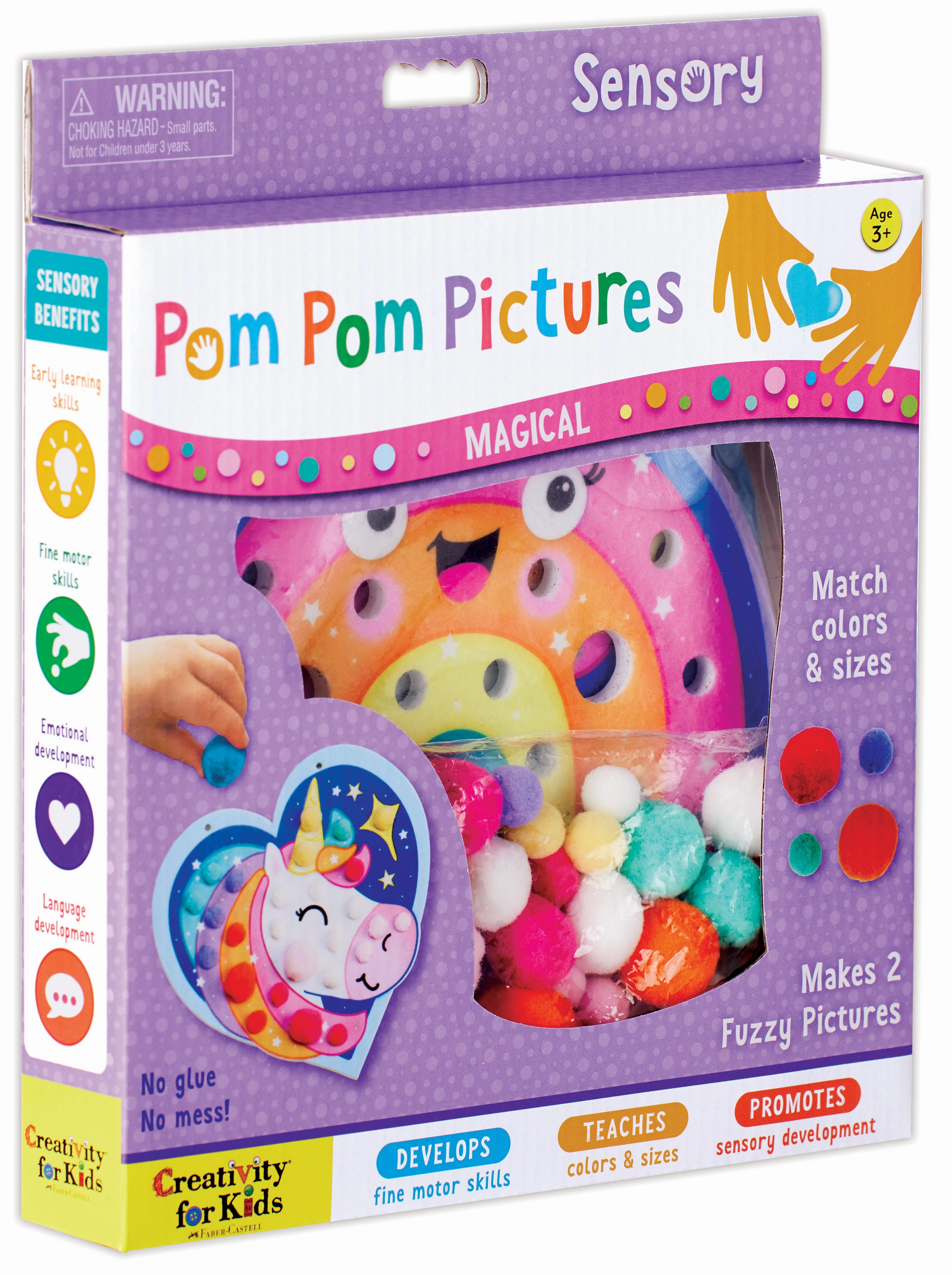 Creativity for Kids Pom Pom Pictures Magical Unicorn & Rainbow Craft Kit