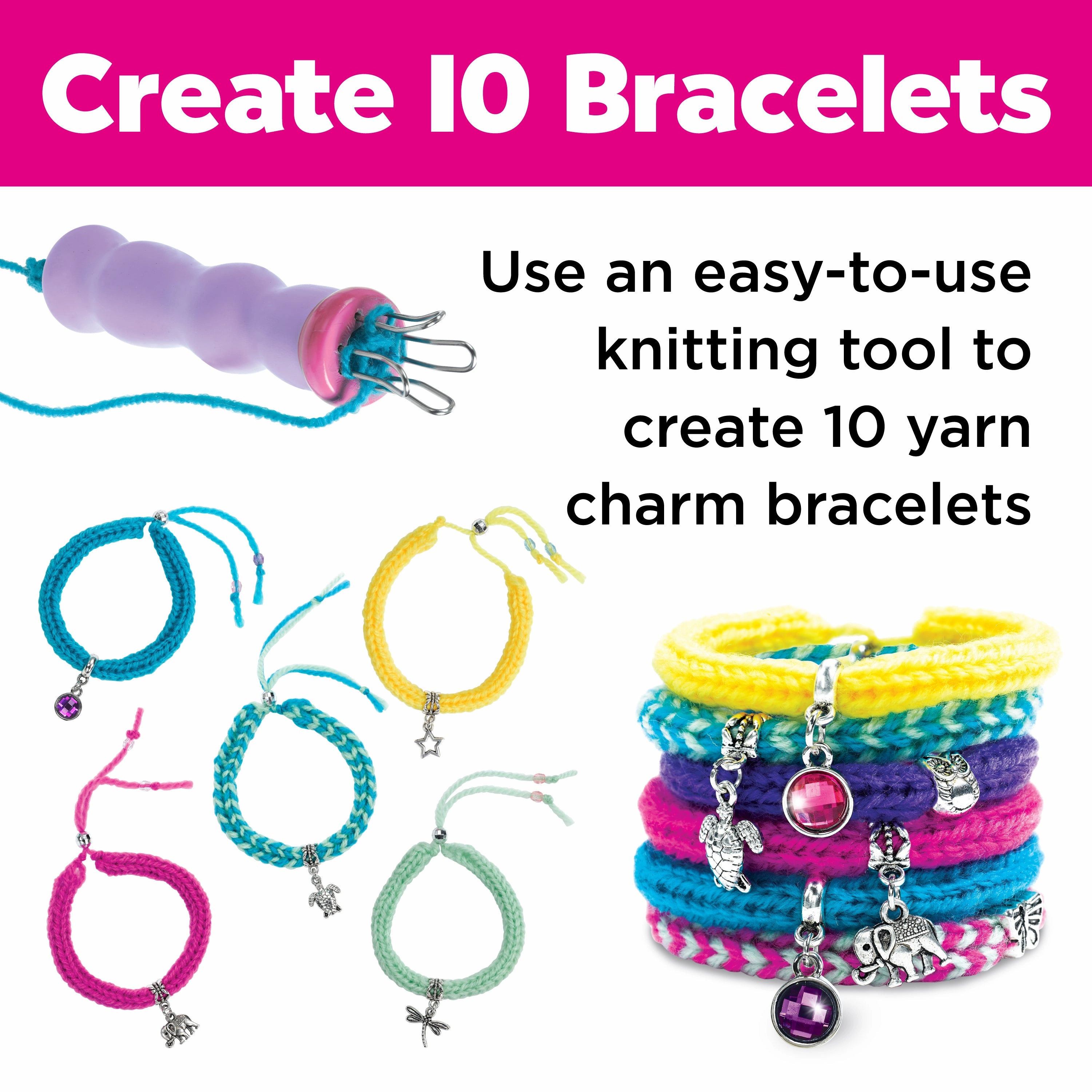 Creativity for Kids Quick Knit Charm Bracelet Kit