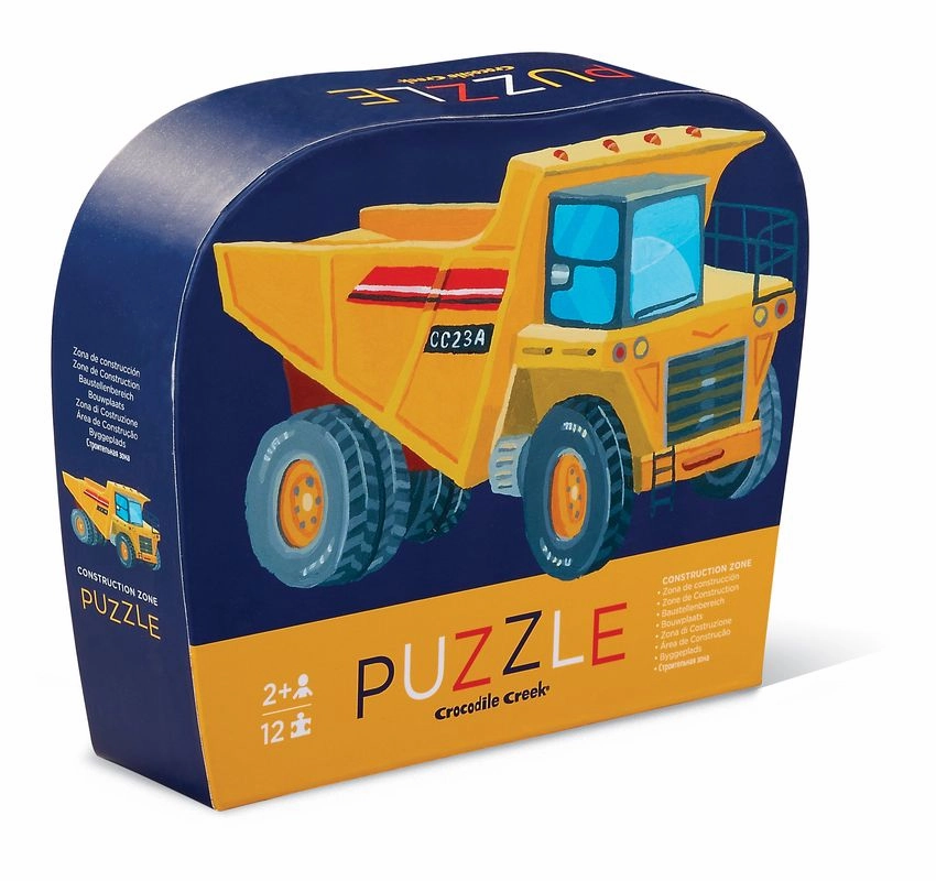 Crocodile Creek 12 Piece Mini Shaped Puzzle Construction Zone