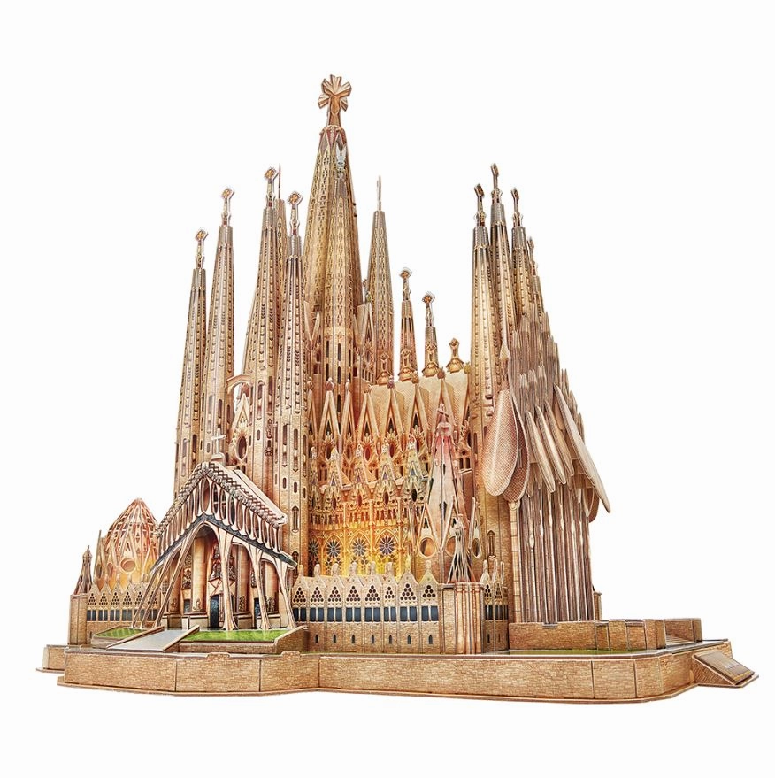 Cubic Fun 3D Puzzle Sagrada Familia With Led Lights