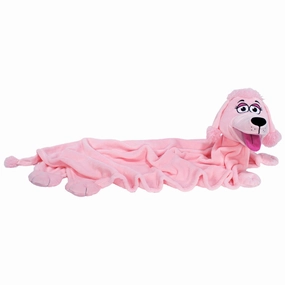 Cuddleuppets Pink Poodle Plush Puppet & Blanket - 2-in-1 Combo