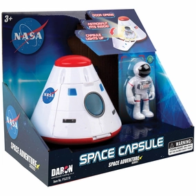 Daron Worldwide NASA Space Adventure Capsule Playset with Lights and Astronaut