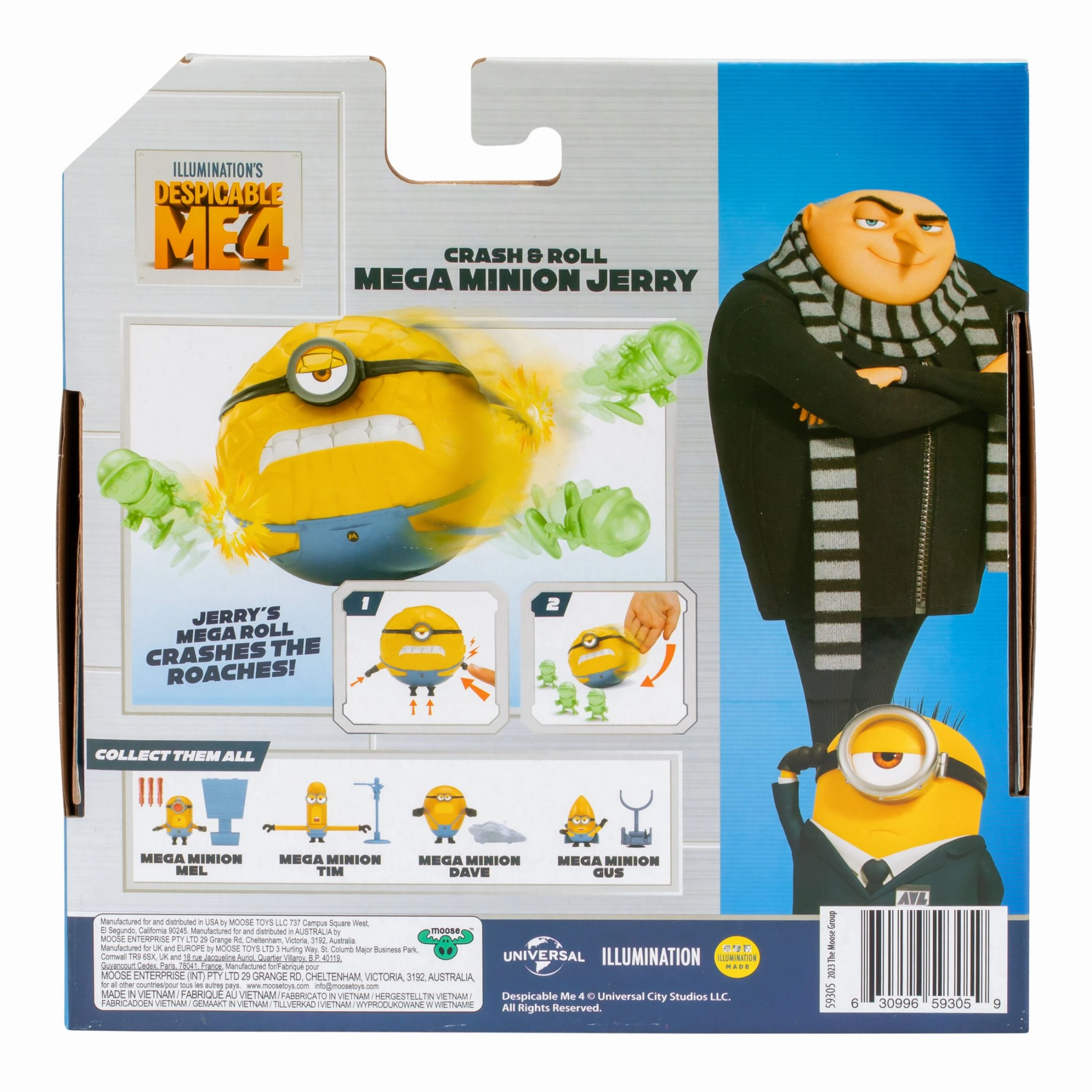 Despicable Me 4 Crash & Roll Mega Minion 4 Inch Figure - Jerry