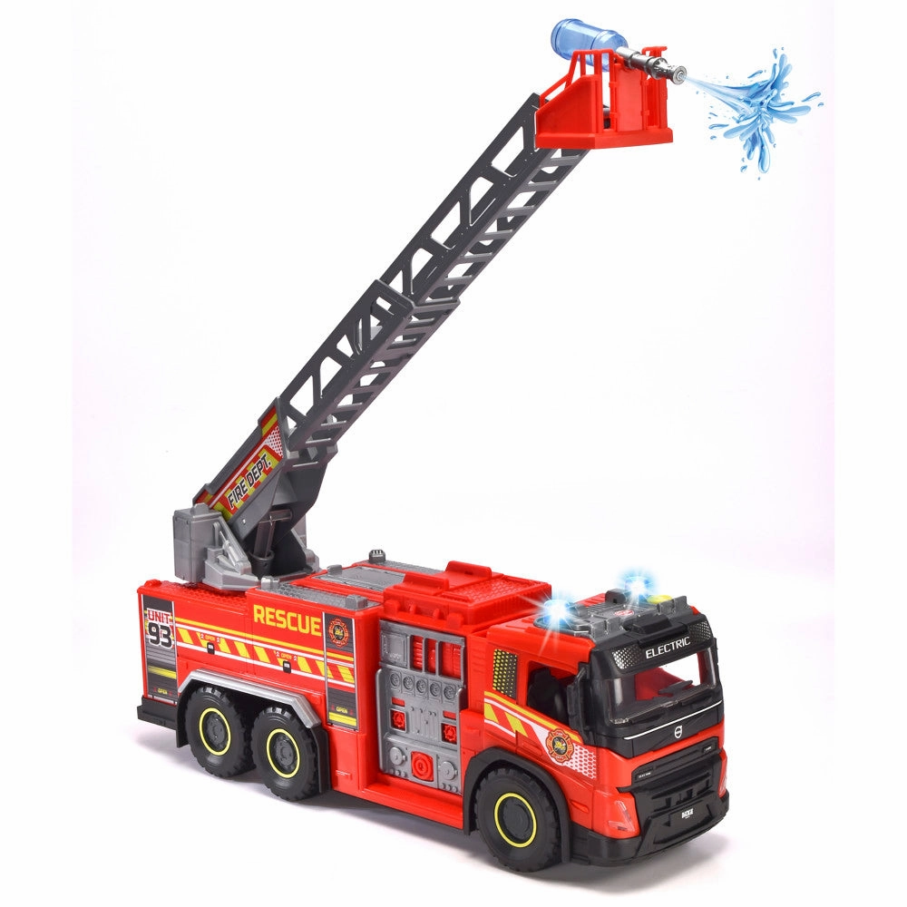 Dickie Toys 22" Volvo FMX Giant Fire Truck, Red - Interactive Rescue Vehicle, Ages 3 